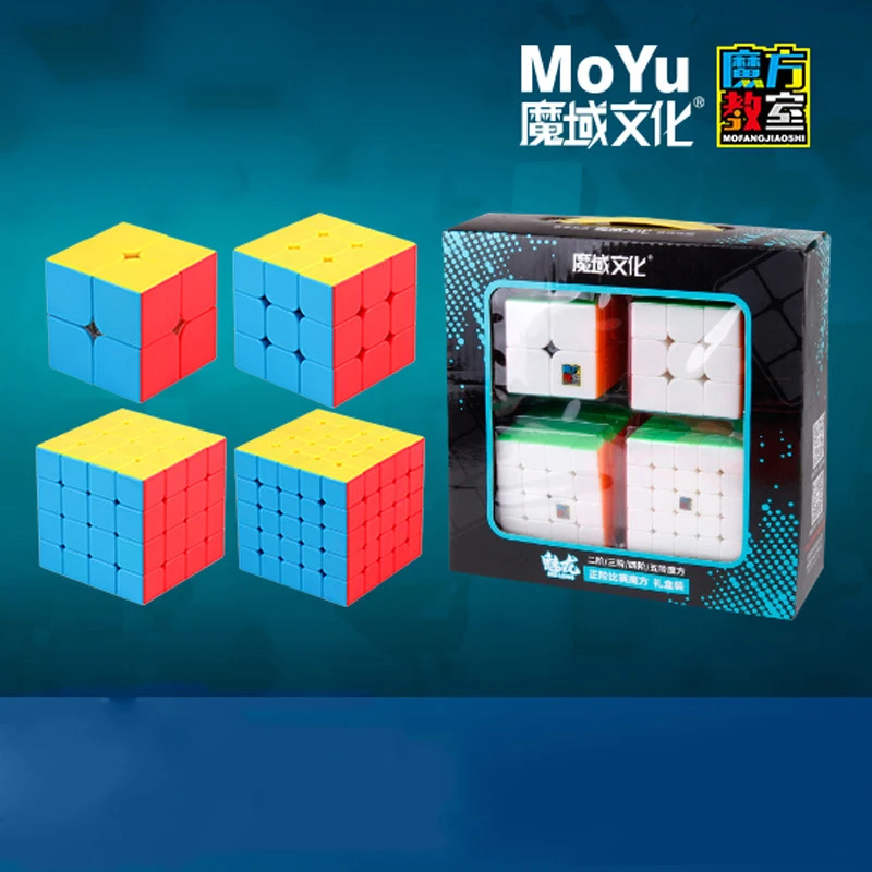 

Moyu Cubes Bundle 2x2 3x3 4x4 5x5 Speed-Cube Set Mofang Jiaoshi Magic Cubes MF2S MF3S MF4S MF5S Pack Puzzle Toy Gift Box