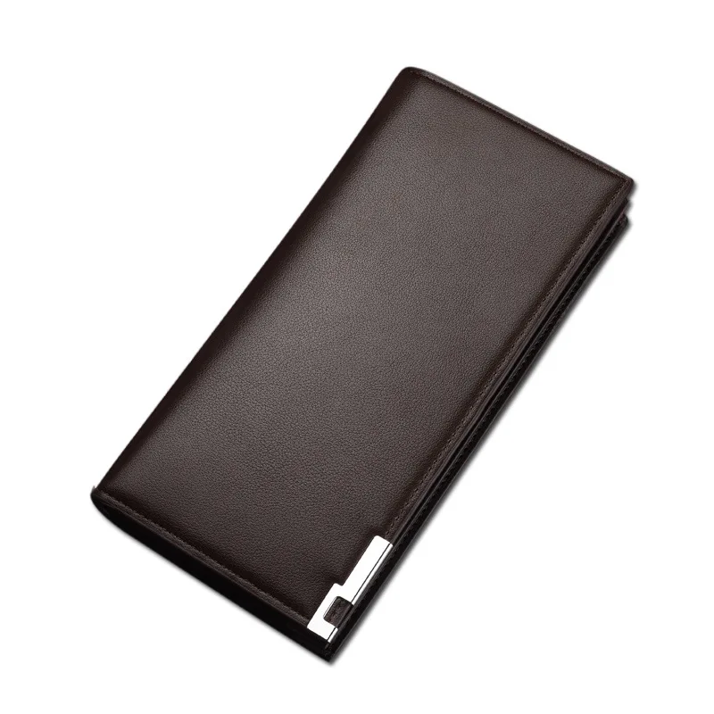 Business Mens Long Wallet Korean Version Fashion Wallet Multi-functional Card Holdr Wallet PU Leather Men Long Standard Wallets