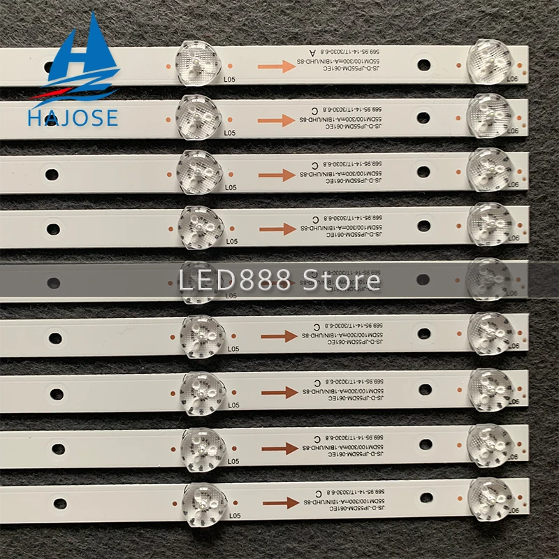 9 шт. светодиодная подсветка 6 ламп для телевизора 55 дюймов 55DM1000 E55DU1000 JS-D-JP55DM-061EC