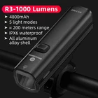 Велосипесветильник фонарь ROCKBROS, водонепроницаемый передний светодиодный фонарь для горных велосипедов, зарядка через USB, Аксессуары для велосипеда