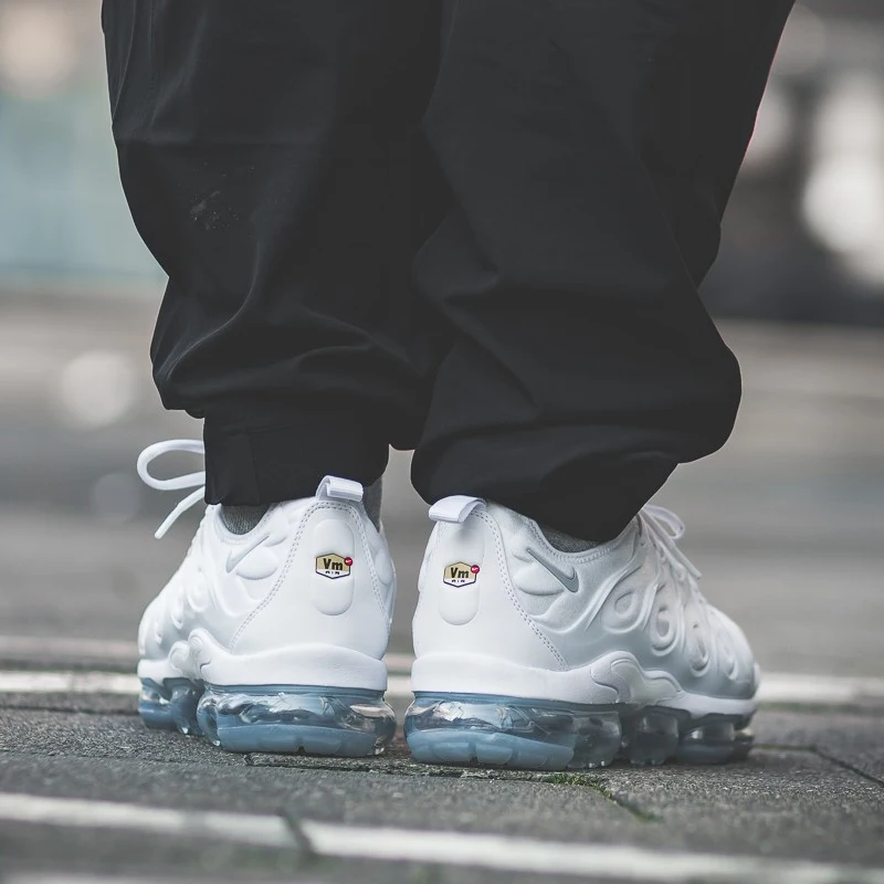 Оригинальные подлинные мужские кроссовки для бега NIKE VAPORMAX PLUS, прочная, индивидуальная, Классическая, Спортивная, дизайнерская обувь,, новинка 924453