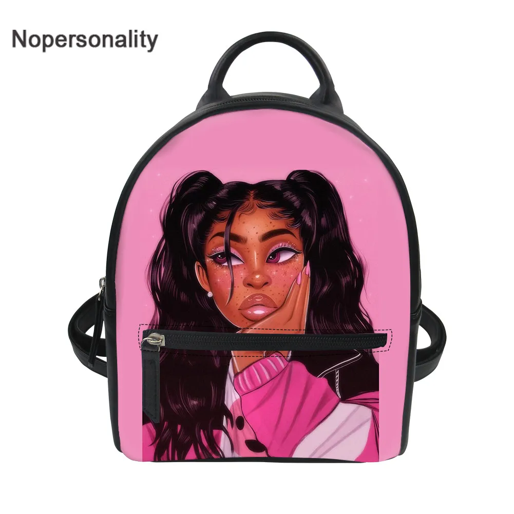 

Женские рюкзаки Nopersonality, маленькие кожаные дорожные рюкзаки для девочек-подростков с принтом, водонепроницаемые повседневные Рюкзаки, нови...