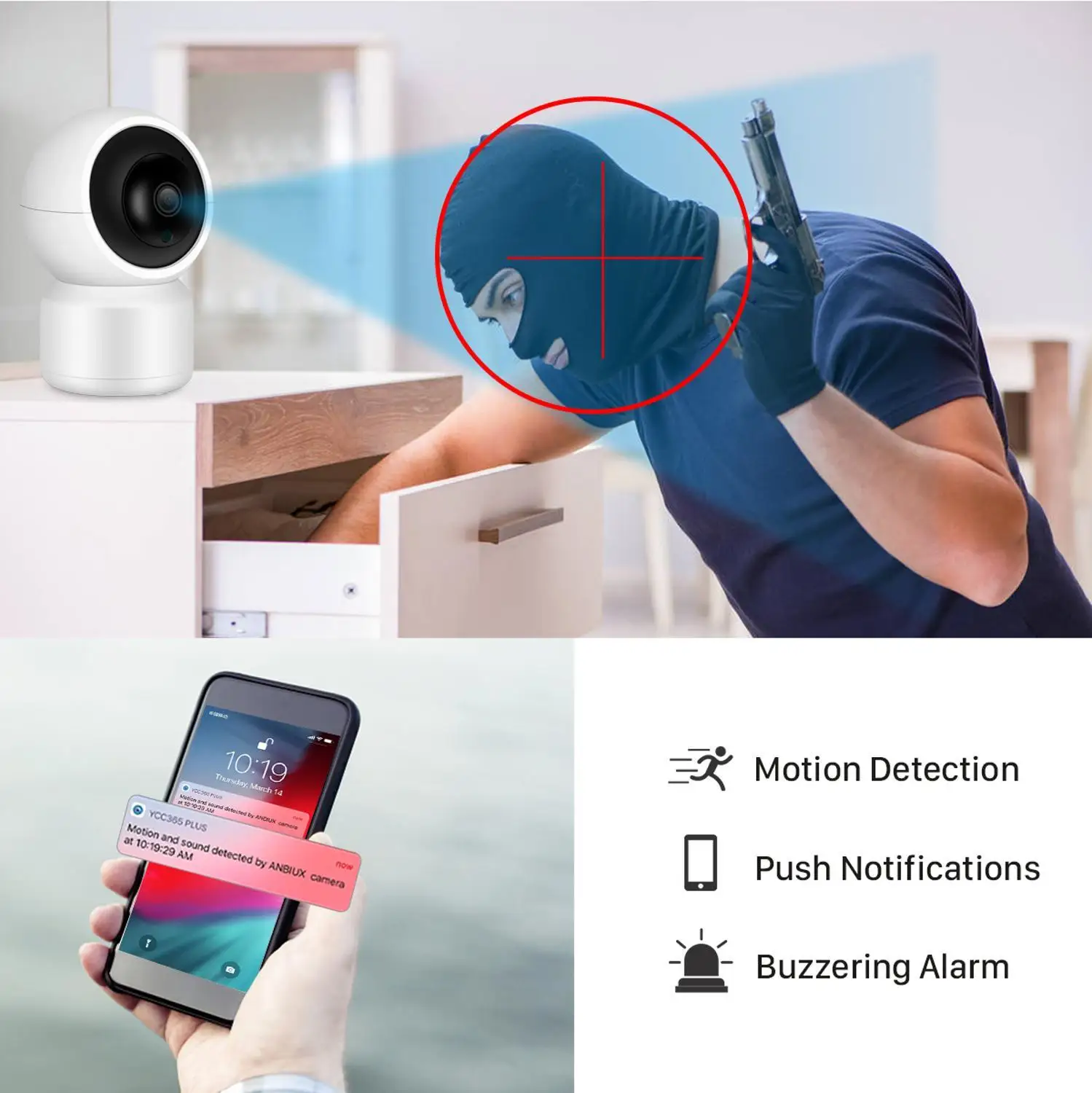 Беспроводной IP Камера HD 1080P Wi Fi домашней безопасности Камеры Скрытого