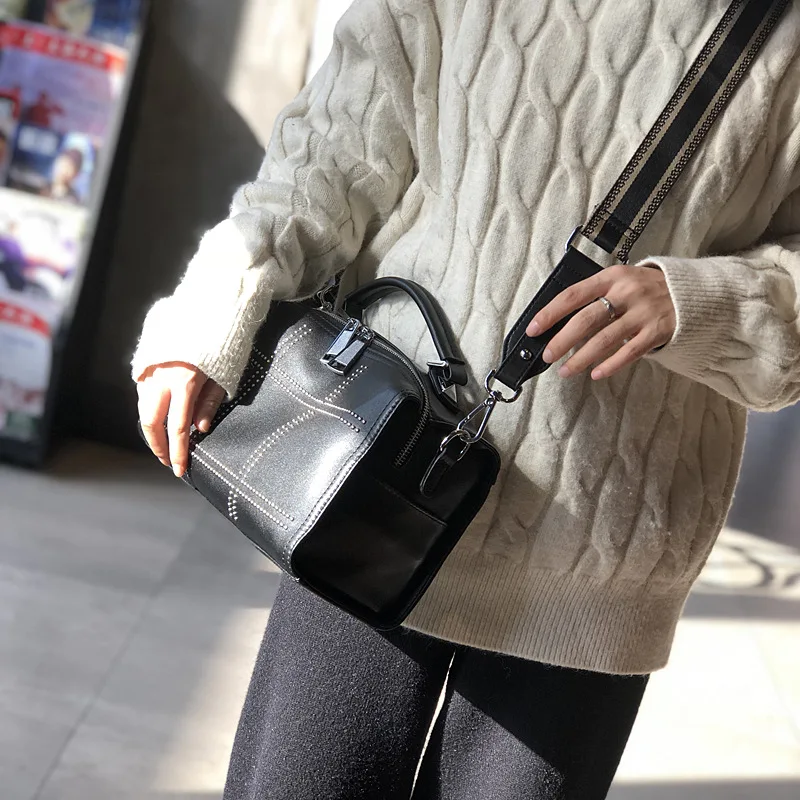 

Head Layer Cowhide Soft Leather Casual Temperament Women Handbag Classic Leisure Versatile Brand New Retro Shoulder Bags