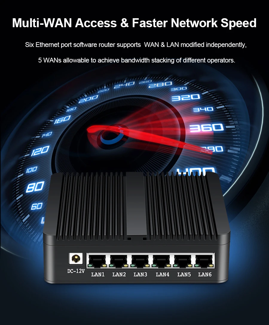 Мини-ПК PfSense брандмауэр OPNSense маршрутизатор шлюз VPN компьютер Intel Celeron Quad Core J1900 6