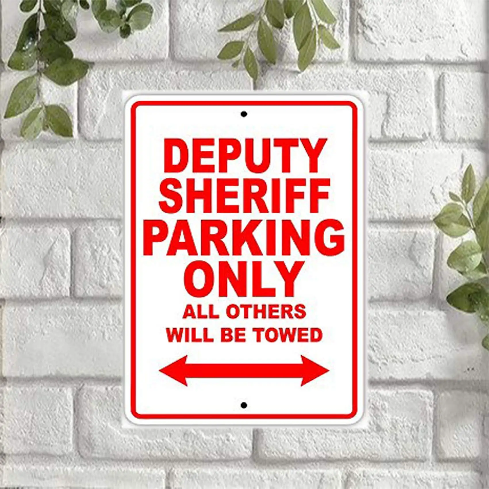 

WANLN Deputy Sheriff Parking Only Metal Tin Sign Home Garage Bar Supplies Lightweight and Interesting Outdoor Decoration
