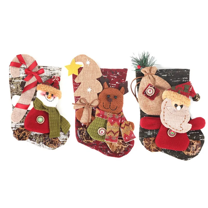 

Christmas Tree Decoration Pendant Santa Snowman Elk Socks Christmas Gift Wrapping Navidad 2021 Christmas Ornaments Home Decor