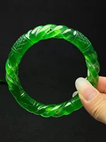 jewelry jade bracelet natural myanmar ice green bangles hollow handcarved lucky emerald bracelet emerald bracelet