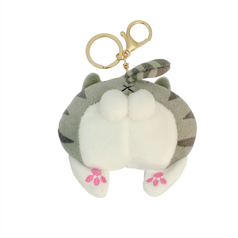 

Fashion Keychains Corgi Cat Butt Stuffed Animals Keyring Filled Stitch Soft Plush Toys Bag Cute Decoration Pendant Key Chains