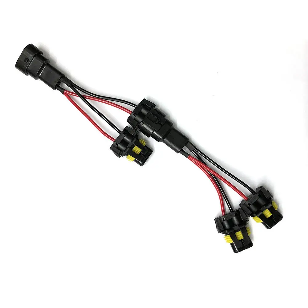 

2 Pcs 9005 9006 Splitter Wires for Quad/Dual Projector for High And Low Beam Headlight