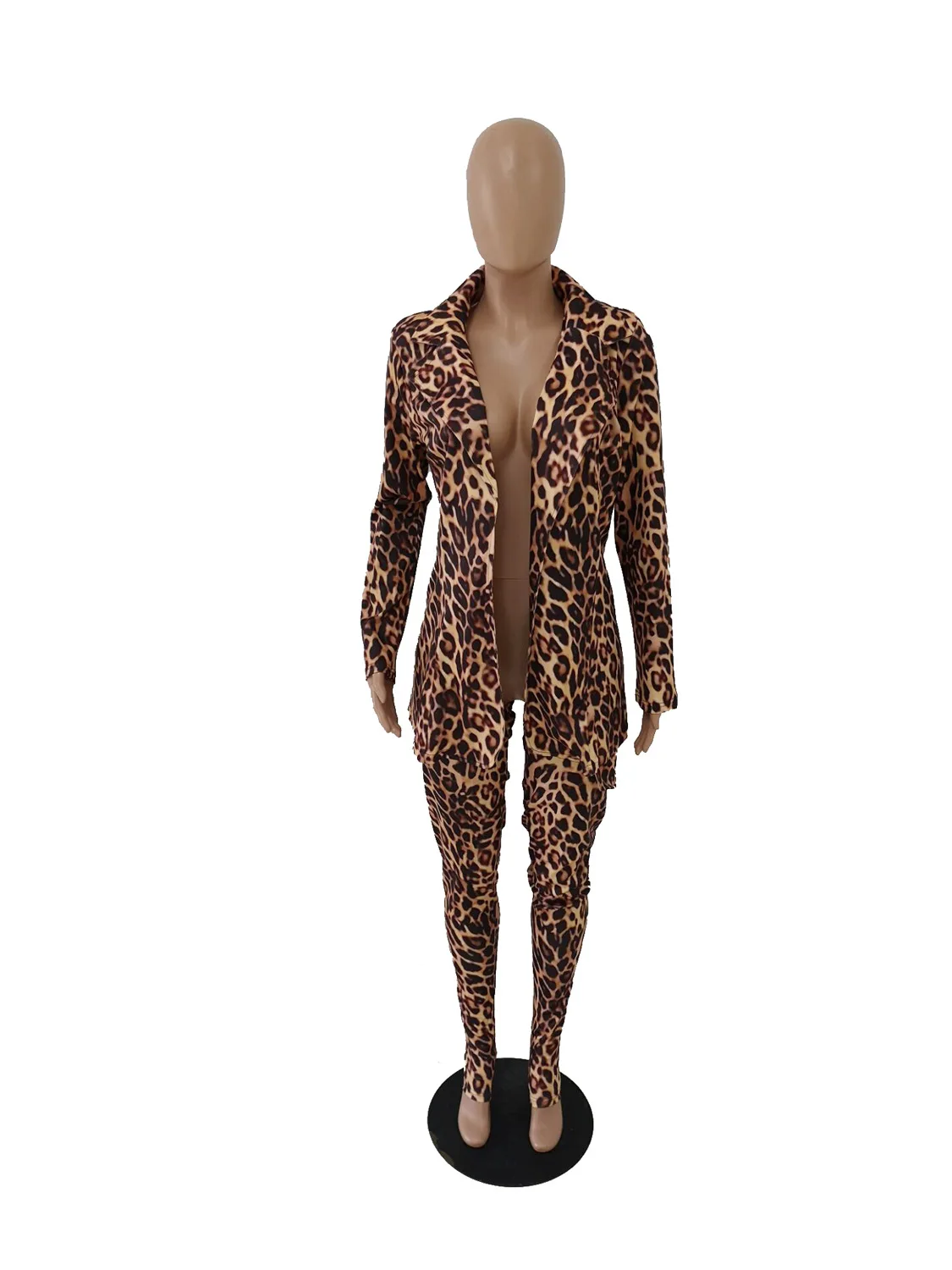 Камуфляжный леопардовый комплект из двух предметов размера плюс Женский рейв