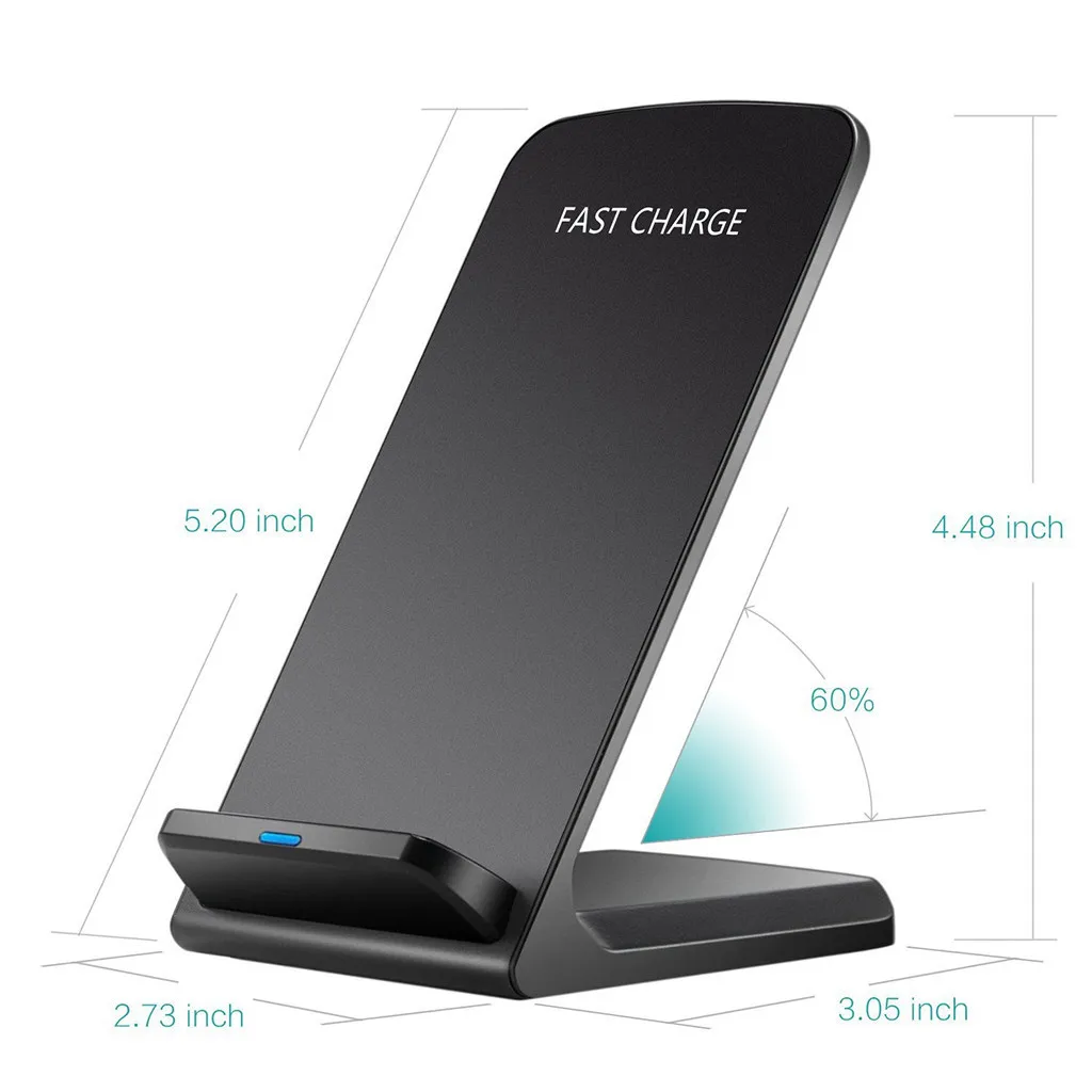 Ultra-thin mini Charging Pad Qi Wireless Fast Charger Stand Dock For Samsung Galaxy Note10/Note10+ 5G Iphone XR | Мобильные телефоны