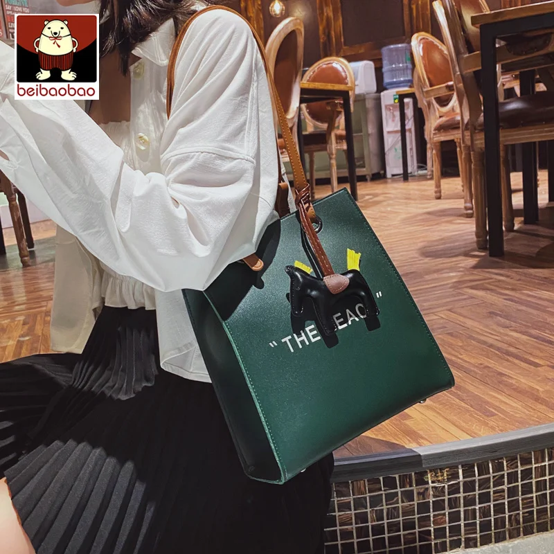 

Beibao large capacity bag women's bag 2021 new fashion portable One Shoulder Tote Bag Shopping Bag