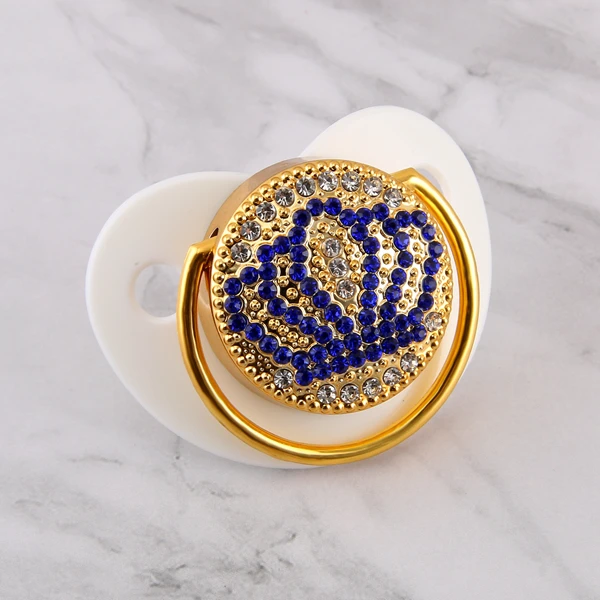 Crown Роскошные Детские Соски Оптом Bling Bling Соска со Стразами Детские Ортодонтические Пустышки Кристалл Соска Соска - Цвет: Crown
