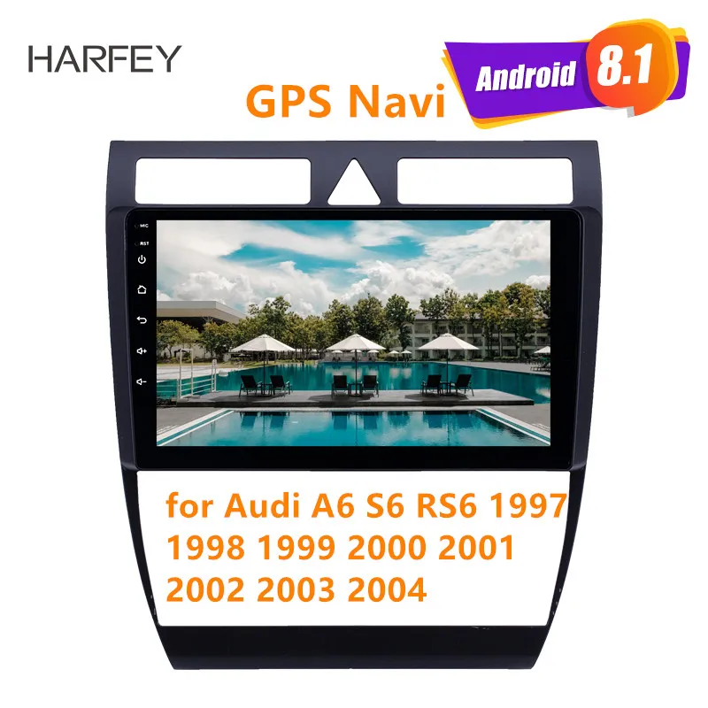 Harfey OEM 9 дюймов Android 8.1GPS навигационная Автомобильная магнитола для Audi A6 S6 RS6 1997-2004 wifi HD сенсорный экран AUX USB поддержка Carplay