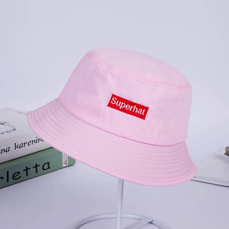 Хлопковая Панама летняя шляпа с вышитыми буквами в рыбацком стиле цветная