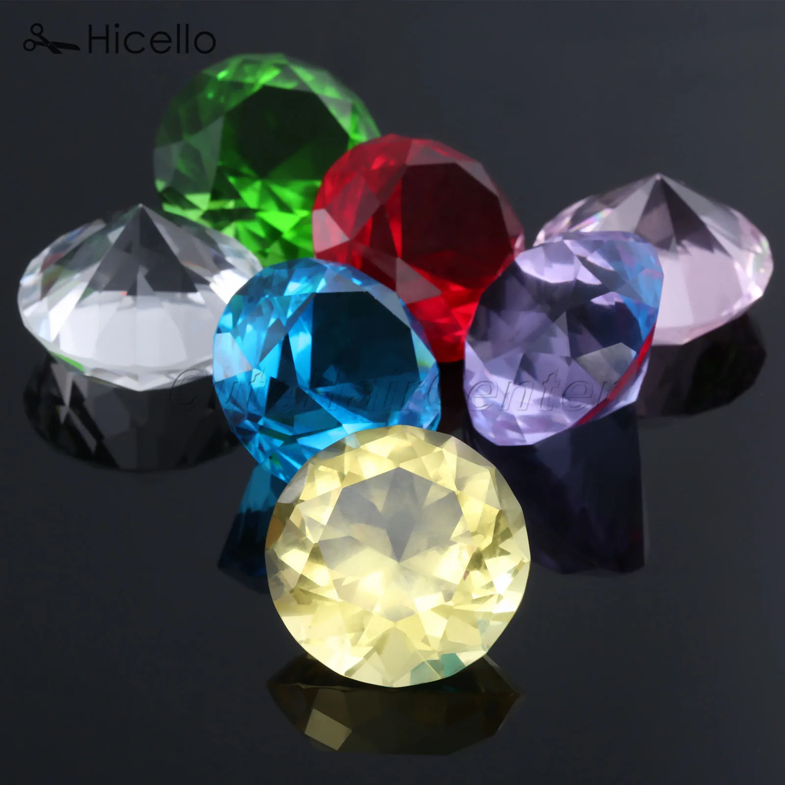 Кристаллический бриллиант K9 стразы стеклянное гигантское украшение 30 мм