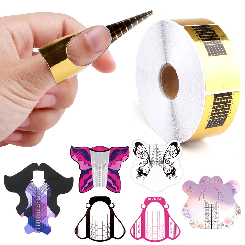 

500 шт./рулон, формы для наращивания ногтей