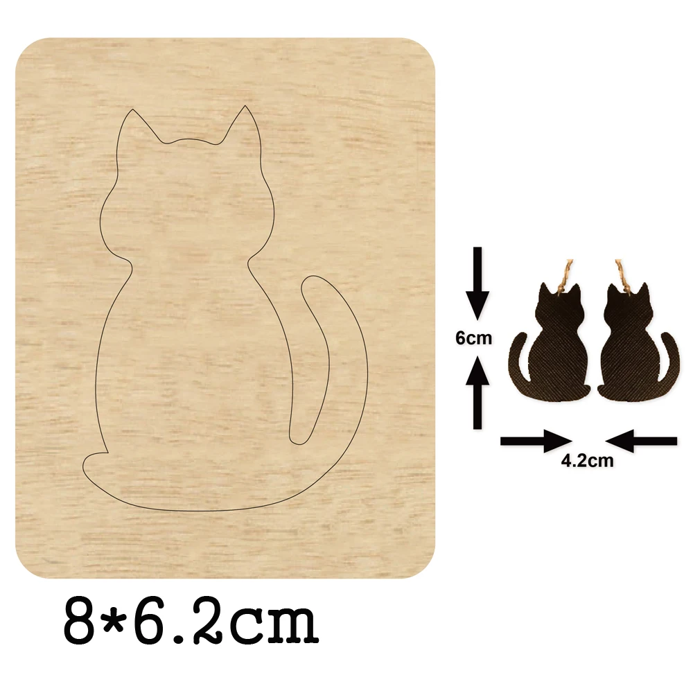 

Sexy Cat Stud Eardrop Earrings 2020 New Cutting Mold Wood Dies For Leather Blade Rule Cutter For DIY Leather Cloth Paper Crafts