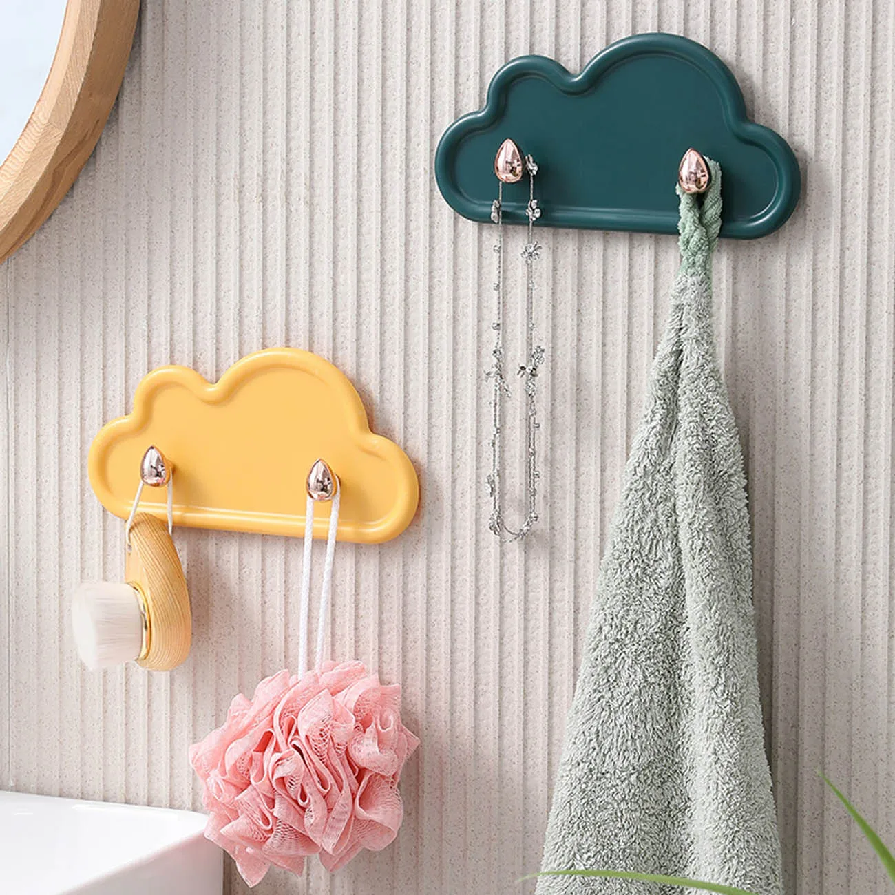 

Облачный Крючок для ванной, мощная магнитная дверь, задняя стенка, без перфорации, вешалка для ключей Сумки