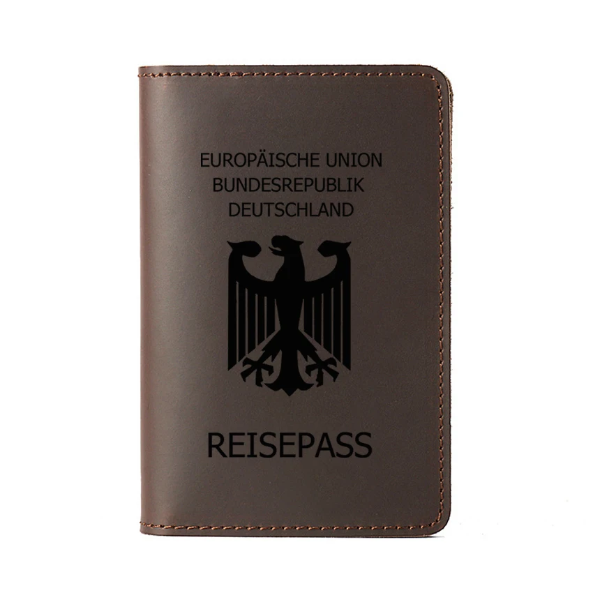 Немецкий бумажник для паспорта с индивидуальным гравировальным именем