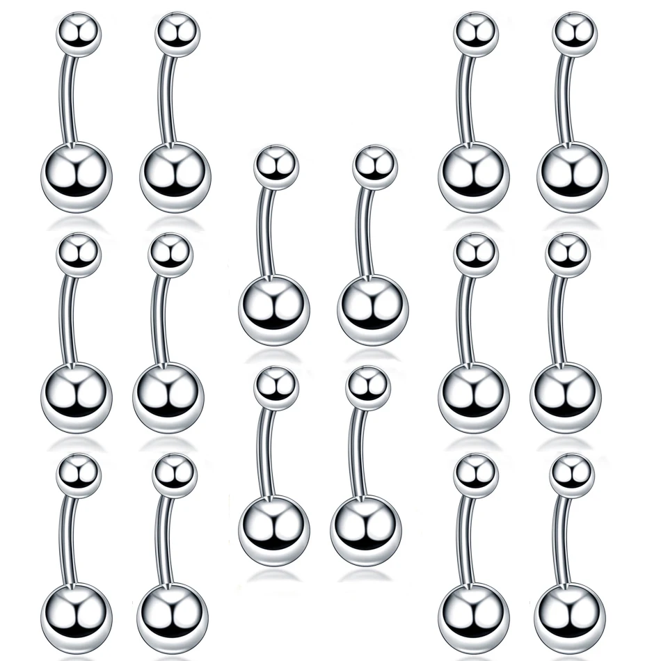 Лидер продаж 1 шт. поп классический Сталь Пирсинг Серьга гвоздик для пупка Кольца