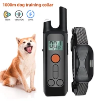1000m dog training collar waterproof pet remote control dog collar with shock vibration sound electric shocker dog products