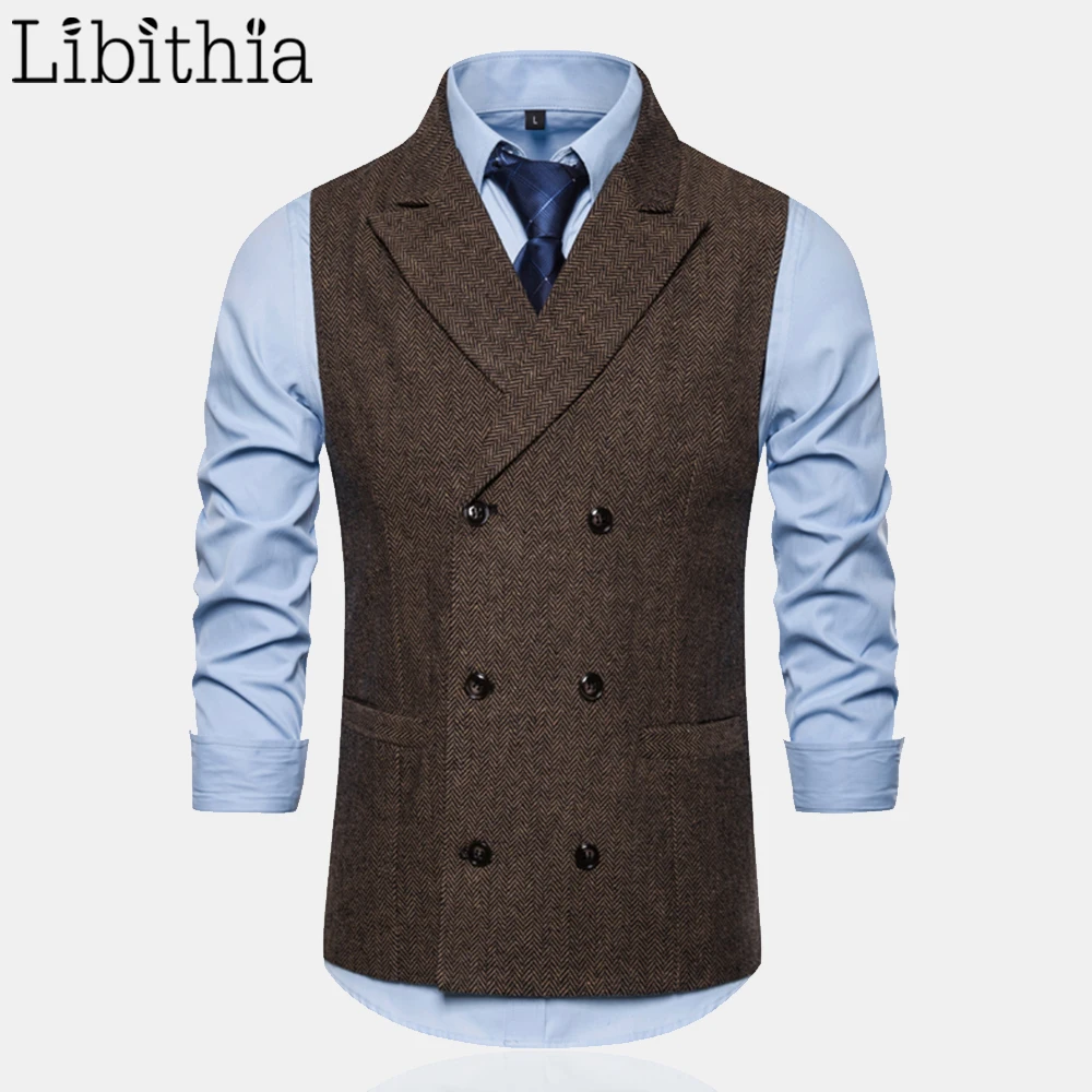 Libithia осень 2019 Новинка мужское платье жилет Мужская одежда цвет темно серый