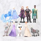 Экшн-фигурки Принцессы Disney Frozen, ПВХ, куклы Frozen Elsa Anna Kristoff Sven Olaf, модель игрушки для детей, подарок на Рождество, украшение торта