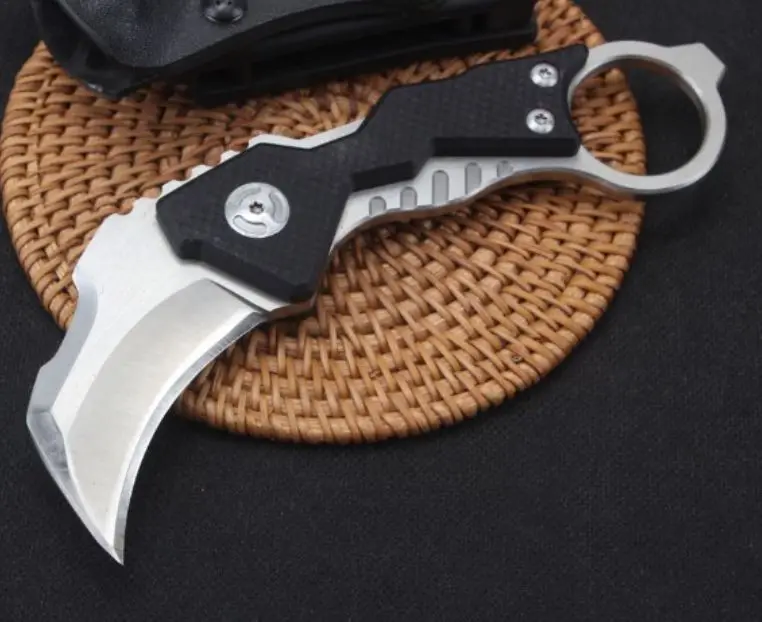 Мини Думсдей Карамбит Клык с лезвием D2 и рукояткой из G10 для самообороны тактический карманный нож для охоты EDC выживания инструмент ножи.