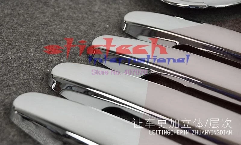 Dhl ИЛИ ems 100 набор дверных ручек крышка Крышка для Peugeot 308 ABS хром авто аксессуары |