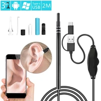 new portable 3 in 1 usb hd inspection camera otoscope endoscope oral mirror borescope mini ear cleaning tool