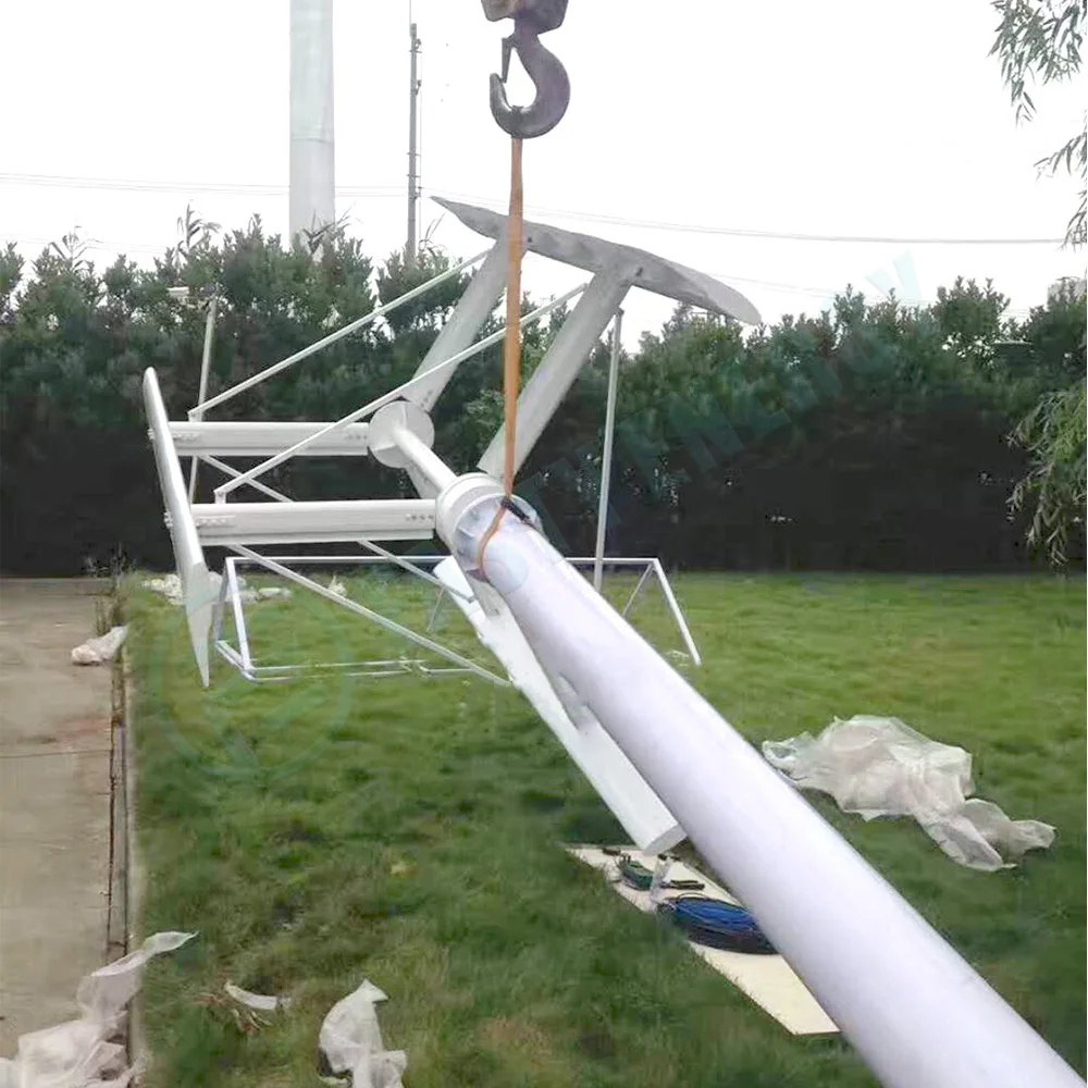 Вертикальная ветровая турбина с бесшумным управлением одобренная CE 5 кВт 5000 Вт 48