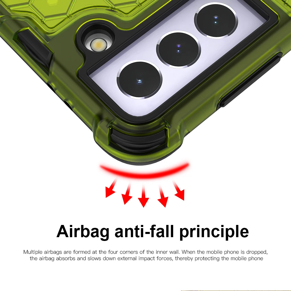 KEYSION Shockproof Case for Samsung S21 Ultra S21+ Plus 5G Honeycomb Phone Cover for Galaxy A32 A52 A72 A21S M21 M30S M31S M51