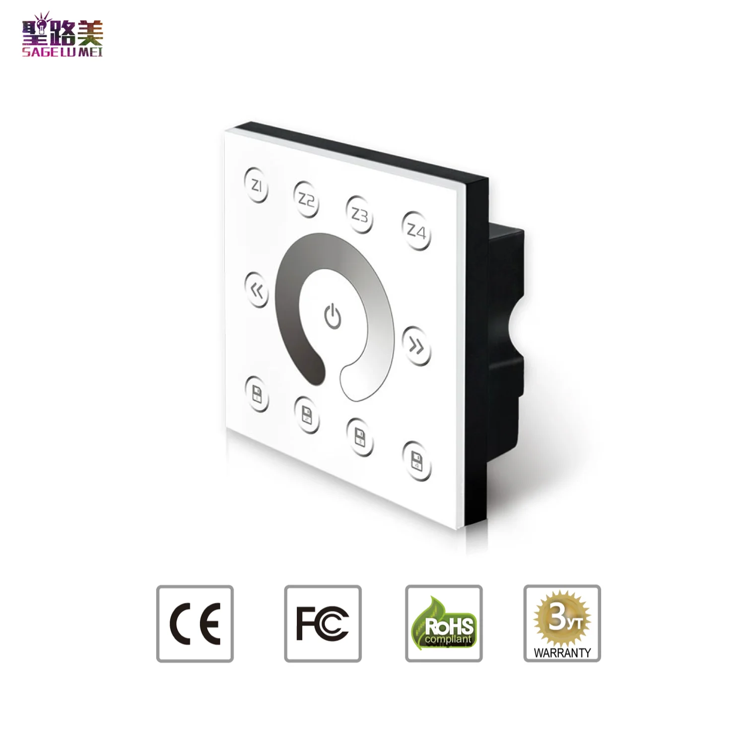 

P5 Single Color Multi-zone Touch Panel Fashionable Appearance, Simple Operation, Standard 86 Style Socket, Easy Dimming BINCOLOR