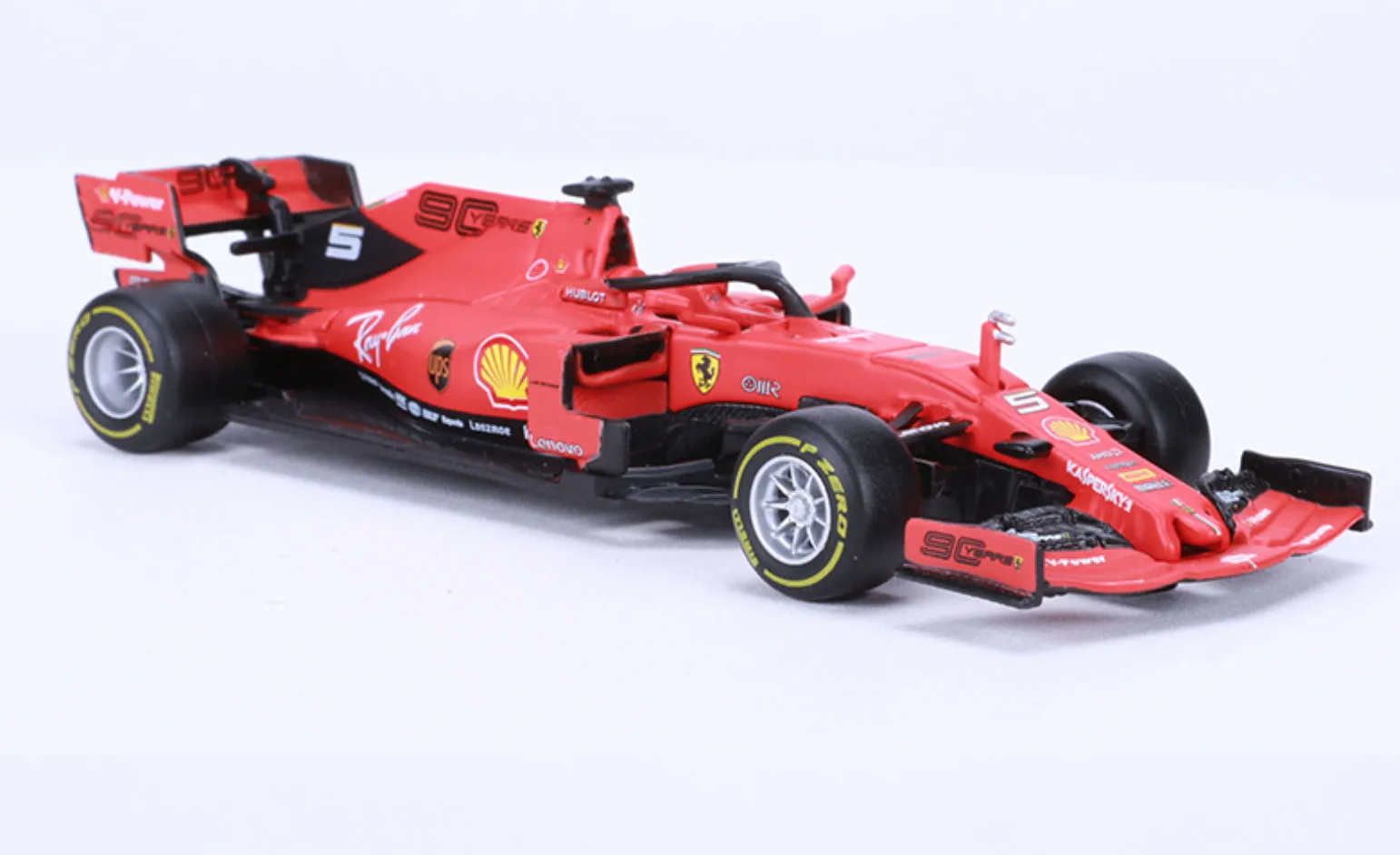 Bburago 1/43 1:43 SF90 Ferrari Leclerc Vettel No5 No16 F1 формула 1 гоночный автомобиль литье под давлением дисплей пластиковая модель детская игрушка - Цвет: 2019 Vettel No5