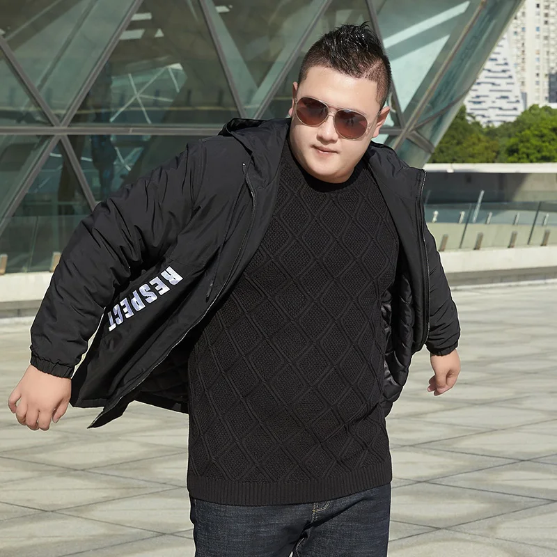 Модные мужские куртки с капюшоном больших размеров в стиле хип хоп зимняя