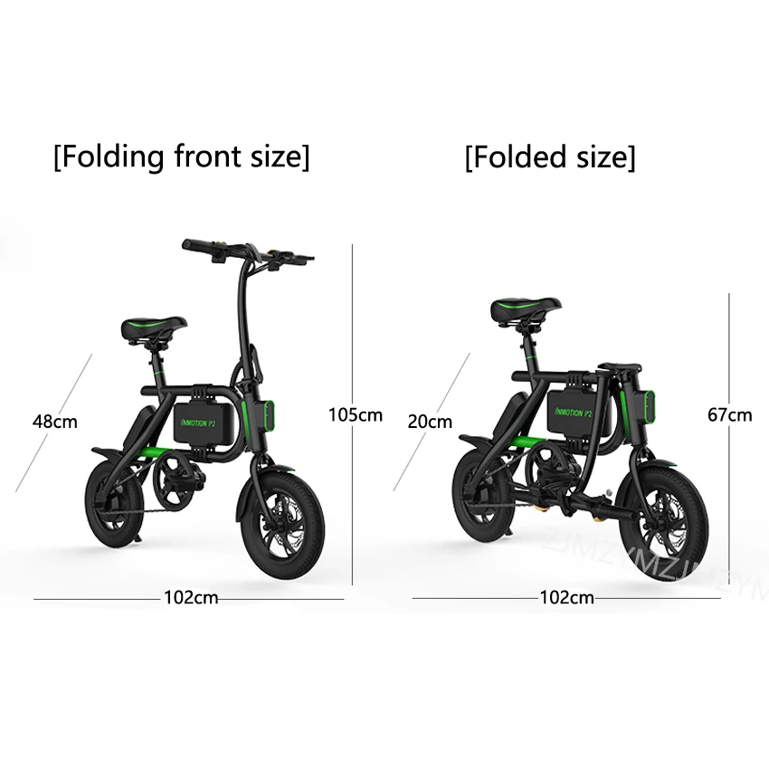 12 inch Wheel Deluxe Mini Electric Vehicle Adult Pedal Electric Bicycle Scooter With Seat Mileage 36V 450W Motor Road/City Ebike