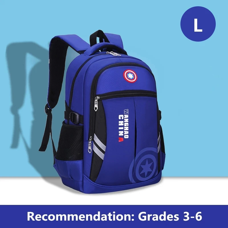 Школьный рюкзак для мальчиков-подростков, Большая водонепроницаемая сумка для начальной школы, 2 размера, 2021