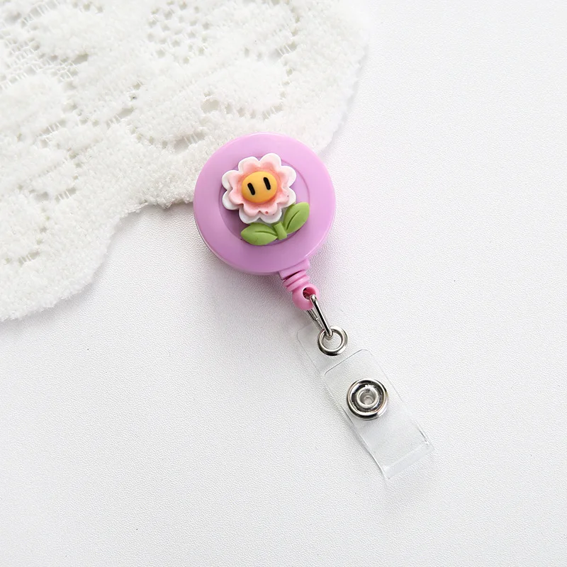 1pc Cartoon Animal Fruit Retractable Badge Reel ID Name Bus Staff Work Card Cover Case Clip Holder Office Supplies | Канцтовары для