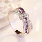 Milangirl 3 цвета, кольцо с крестиком, циркониевое кольцо с бантом, изысканное кольцо для выпускного вечера, высокое качество, ювелирные изделия, вечерние кольца, элегантные аксессуары