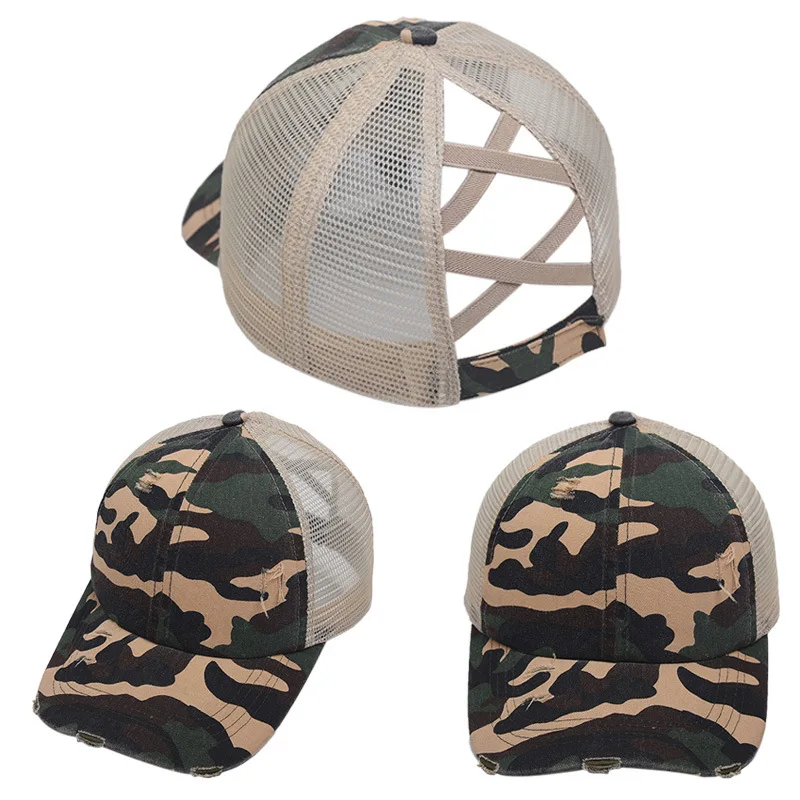 

HanXi Women Ponytail Baseball Cap Hat 2020 New Cotton Hat Caps Outside Sport Hip Hop Snapback Washed Visor