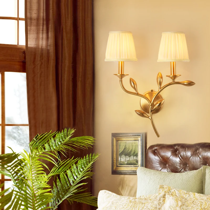 

BRIGHT Indoor Wall Lamps Fixture Copper Modern LED Sconce Contemporary Creative Decorative For Home Foyer Corridor Bedroom