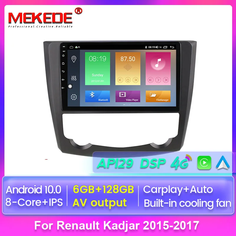 

Автомагнитола для Renault Kadjar 2015-2017, мультимедийный плеер, навигация GPS, Android 10,0, 6 + 128G, 1280*720 IPS экран, DSP Carplay BT