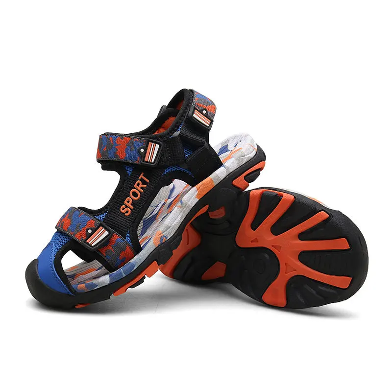 Сандалии Детские камуфляжные Нескользящие дышащие для мальчиков пляжная обувь