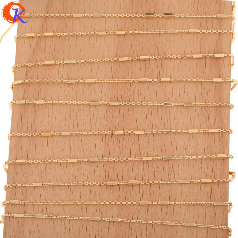 

Cordial Design 5M/Lot Jewelry Accessories/Hand Made/Chain/Genuine Gold Plating/Rectangle Shape/DIY Jewelry Part/Earring Findings