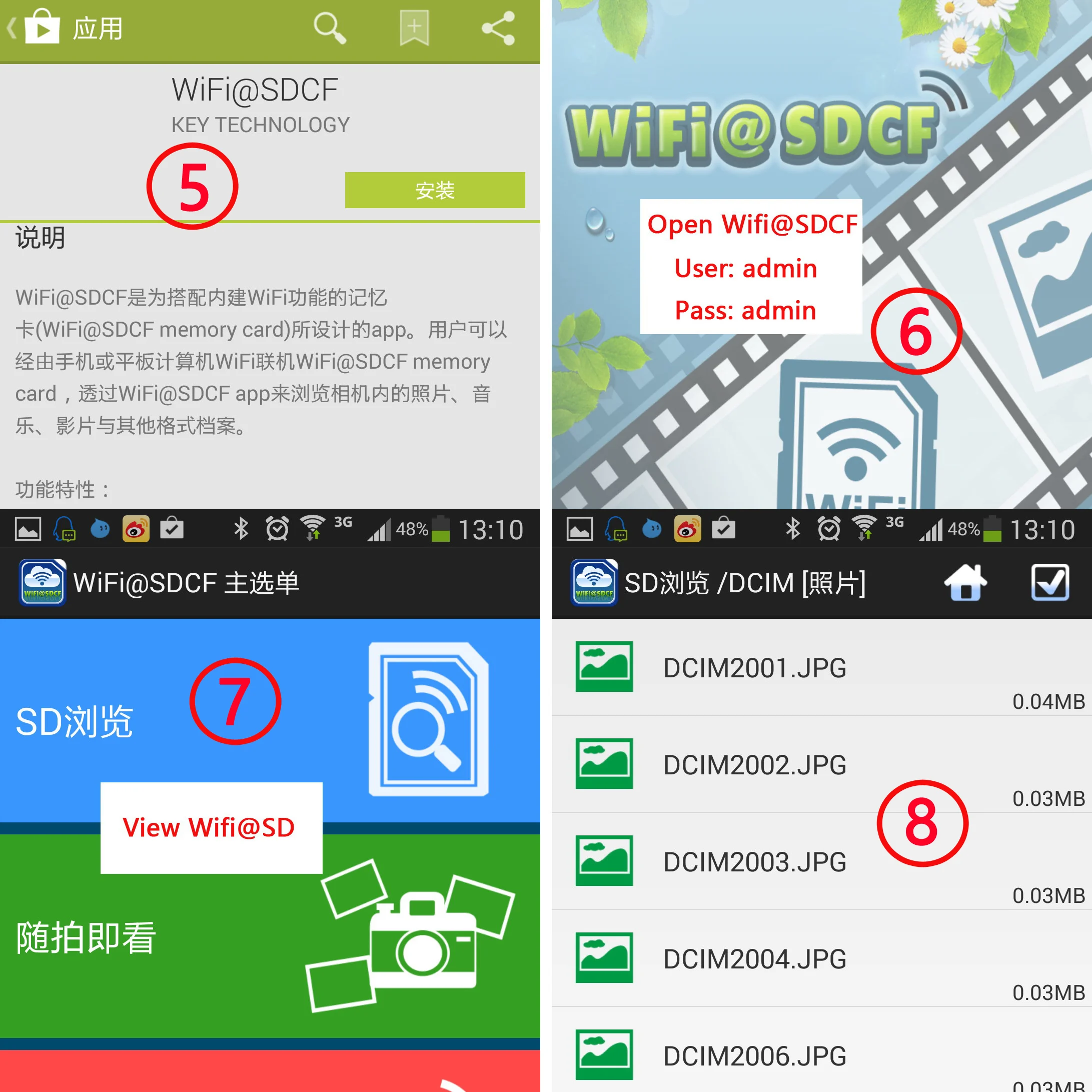 Cablecc Wi Fi адаптер карта памяти TF Micro SD к CF компактный набор флэш карт для цифровой