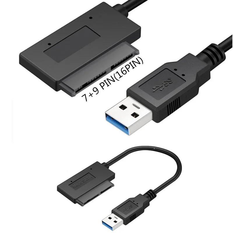 Кабель-переходник с USB 3 0 на Micro SATA для жесткого диска 1 8 дюймов переходник 7 + 6Pin 13Pin