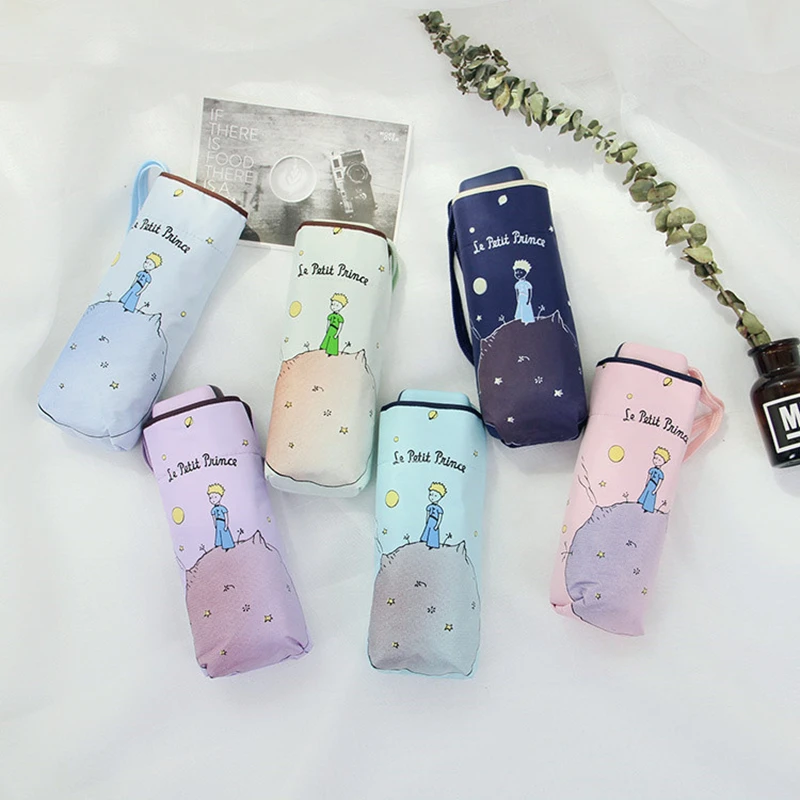 

Cartoon Umbrella Rain Women Folding Umbrellas Female Sunny Parasol Lovely Paraguas Mini Pocket Umbrella