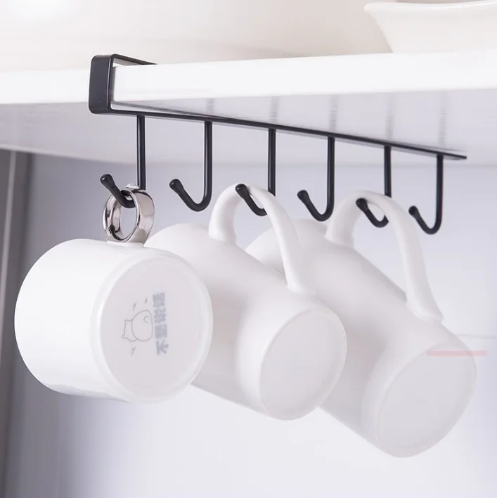 

Home seamless kitchen storage rack nail-free hanging wrought iron wardrobe hook kitchen organizer
